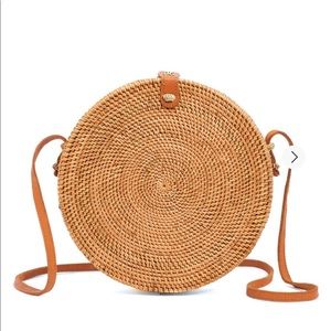 Handwoven Round Rattan Bag Straw Bag